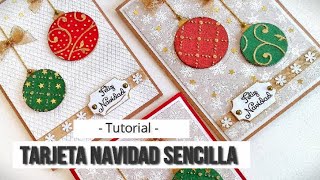 TARJETA NAVIDEÑA SENCILLA  TUTORIAL  LLUNA NOVA SCRAP [upl. by Finegan125]