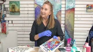 Mixed Media Tutorial How to Make Acrylic Look Like Encaustic [upl. by Falzetta]