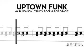 Uptown Funk Trinity Rock amp Pop Drums Grade 1 OLD [upl. by Alekahs920]