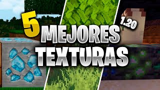 ✅LAS 5 MEJORES TEXTURAS PARA MINECRAFT BEDROCK Y PE 120 y 121😨🤙✅Buenas y realistas 😎👋 [upl. by Lupe]