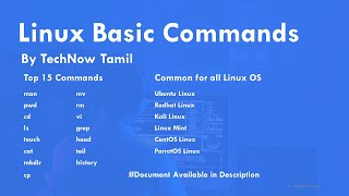 Linux basic commands  Common for All Linux Distributions in Tamil [upl. by Alla]