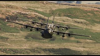 MACH LOOP RAF C130J HERCULES RETIREMENT FLYPAST 4K [upl. by Charmian]