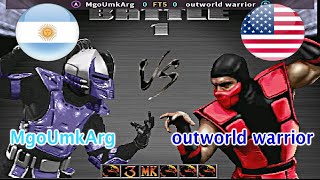 UMK3  MgoUmkArg vs outworld warrior FT5 [upl. by Lear750]