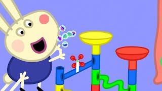 Peppa Pig Makes The Worlds Largest Marble Run Ever  Kids TV and Stories [upl. by Adohr214]