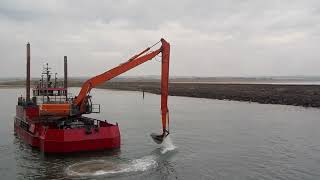 Wyre Sands Dredger at Amble [upl. by Tollman]