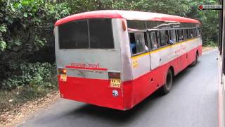 KSRTC TATA Bus Gets Stuck on Charmadi Ghats [upl. by Einalam]