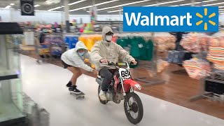 Dirt Bike Rides In WALMART  Buttery Vlogs Ep86 [upl. by Cherilyn]