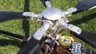 5 BLADE TEST monster CNC rotor head 700 SIZE model helicopter [upl. by Stoffel465]