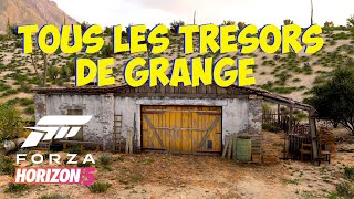 FORZA HORIZON 5 TOUS LES TRÉSORS DE GRANGE  OÙ LES TROUVER amp COMMENT LES DÉBLOQUER LES RESTAURER [upl. by Eelyr]