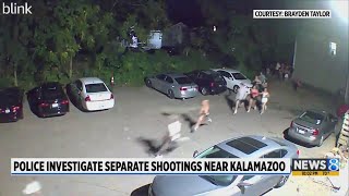 Police investigate 2 separate shootings in Kalamazoo [upl. by Maghutte]