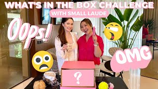 WHATS IN THE BOX CHALLENGE with SMALL LAUDE  Jessy Mendiola [upl. by Esyak]