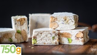 Recette du Nougat maison  750g [upl. by Alleirbag]