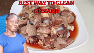 EASY WAY TO CLEAN CHICKEN GIZZARD   HOME TO CLEAN GIZZARD [upl. by Gundry]