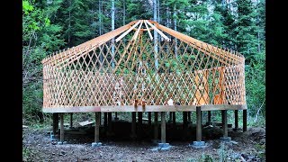 HOW TO BUILD A YURT  Living Off The Grid amp Homesteading day 12 [upl. by Juley]