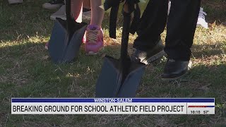 WinstonSalem officials break ground for school athletic field project [upl. by Isma]