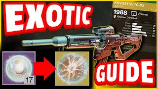 EXOTIC KHVOSTOV IS HERE FULL WALKTHROUGH  How To Get The Khvostov 7G0X  Visions Of The Traveler [upl. by Swainson]