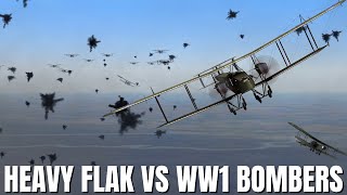 WW1 BOMBER FORMATIONS VS HEAVY FLAK V10  Rise of Flight  WW1 Flight Simulator Crashes [upl. by Ethelstan]