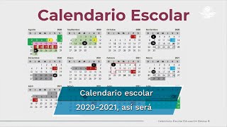 SEP anuncia calendario escolar 20202021 [upl. by Ycnej172]