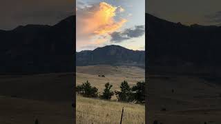 Sunset over the flatirons in Boulder Colorado ☀️ boulder colorado [upl. by Nitsug]