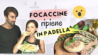 FOCACCINE RIPIENE con zucchine e scarola IN PADELLA  RICETTA DampA SENZA GLUTINE E LATTE IN DIRETTA [upl. by Akenahs]