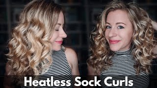 Heatless Sock Curls  Refresh [upl. by Meraree]