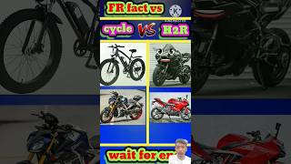 Cycle vs Kawasaki ninja h2rshorts ninjah2rbike bike compitition viralshorts [upl. by Marigolde902]