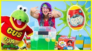 SLIME CHALLENGE  Mystery Slime Ryans World Toys Slime  Putty with Gus the Gummy Gator [upl. by Renaldo]