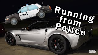 Corvette RUNS from COPS after STREET RACE [upl. by Ahsieit317]