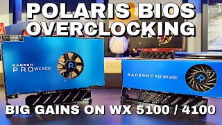 BIOS Overclock Polaris GPUs AMD Radeon Pro WX 4100  WX 5100 Timespy [upl. by Aihsaei]