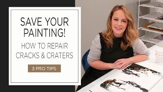 HOW TO FIX ACRYLIC PAINTINGS I Repairing cracks craters and crazing in your acrylic painting [upl. by Siraval]