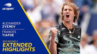 Alexander Zverev vs Frances Tiafoe Extended Highlights  2019 US Open Tiafoe Round 2 [upl. by Osyth]