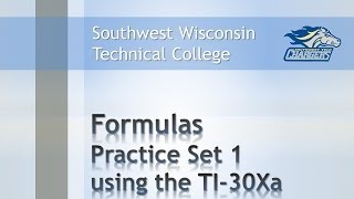 Math Review  Formulas Chapter Practice Set 1 quotMath Notation amp the TI30Xa Calculatorquot [upl. by Nomzzaj]