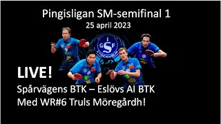 LIVE  Spårvägens BTK  Eslövs AI BTK  SMsemifinal  Pingisligan Herrar 20222023 [upl. by Russel]