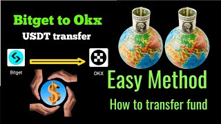 How to transfer fund Bitget to OkX  transfer USDT Bitget to Okx easy method [upl. by Peonir]