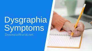 Dysgraphia Symptoms [upl. by Wolbrom]