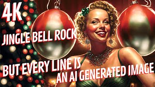 Bobby Helms  Jingle Bell Rock as seen by AI 4K [upl. by Oninotna]