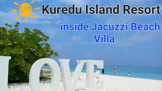 Kuredu Island Maldives Whats inside a Jacuzzi Beach Villa [upl. by Dorsy]