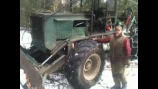 Homemade Log Skidder for use in Forestry [upl. by Aramahs]