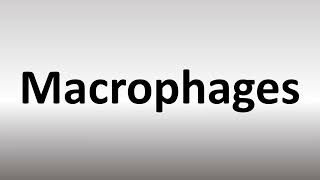 How to Pronounce Macrophages [upl. by Euqinue234]