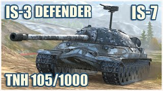 IS7 IS3 Defender amp TNH 1051000 • WoT Blitz Gameplay [upl. by Ariaic]