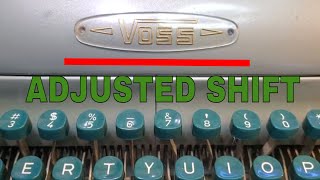 Voss Vintage Typewriter Shift Motion Balance Height Adjusted UpperLower Case Character Letters [upl. by Trubow754]