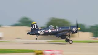 Corsair Reunion Among the Warbirds Highlights at EAA AirVenture Oshkosh 2023 [upl. by Niamert248]