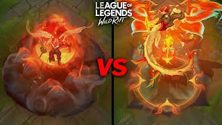 Dragon Lantern Aatrox VS Shan Hai Scrolls Aatrox  Skin Comparison  Wildrift [upl. by Heloise]