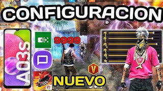 👹✅CONFIGURACION para SAMSUNG A03 a03s y A03 CORE DPISUPRESOR  CUSTOM HUD FREE FIRE 👾❗️ [upl. by Hamil932]