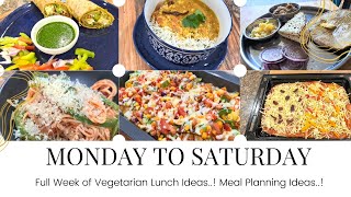 6 Healthy amp Tasty Dinner Ideas for the Week MonSat  Indian Vegetarian Weekly Meal Planning 2021 [upl. by Edelman]