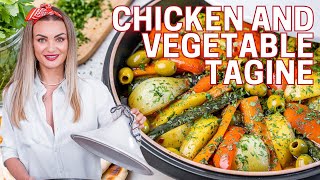 MoroccanInspired Chicken and Vegetable Tagine – Easy Chicken Tagine Recipe – Blondelish [upl. by Michal93]