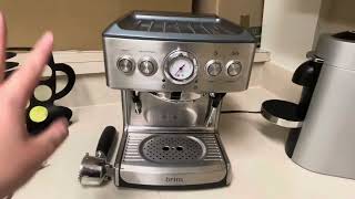 brim 19 Bar Espresso Machine Fast Heating Cappuccino Americano Latte and Espresso Maker Review [upl. by Nnayhs]