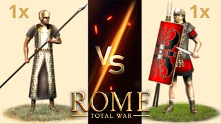 How Pharaohs Guards Fare Against Roman Infantry Roster in OG Rome Total War [upl. by Atikkin]