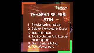 Tahapan dan Seputar Informasi Seleksi STIN sekolahkedinasan kedinasan stin abdinegara [upl. by Tuck]