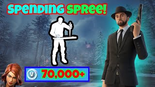 Spending 70000 VBucks in FORTNITE Spending Spree 16 [upl. by Akcinat916]